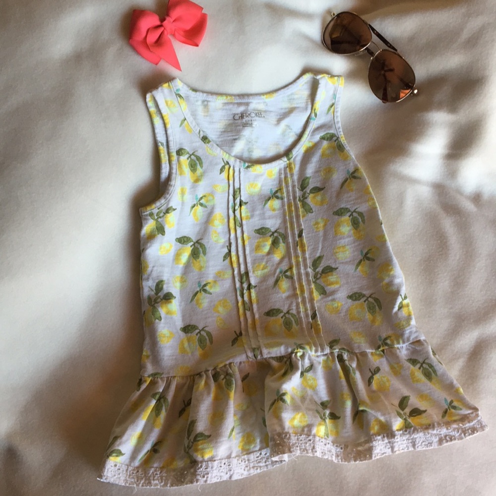 ❗️5 for $25❗️🎀 Girls Cherokee Lemon 🍋 peplum